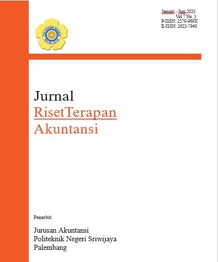					View Vol. 7 No. 1 (2023): JURNAL RISET TERAPAN AKUNTANSI
				